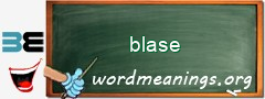 WordMeaning blackboard for blase
